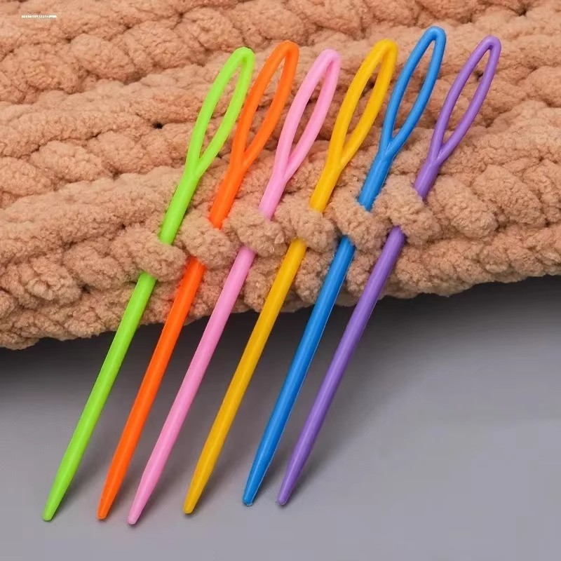 Stitch Marker Ring - อุปกรณ์เย็บผ้า เข็มถักไหมพรม เข็มกลัดพลาสติก อุปกรณ์ถักโครเชต์ในครัวเรือน ตัวล็อคเข็มเย็บผ้า คลิปหนีบเข็มเย็บผ้า