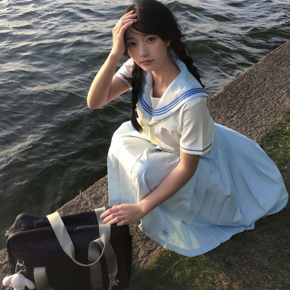 Embroidery Uniform - MAGOGO ต้นฉบับญี่ปุ่น JK ชุดกะลาสีชุดกระโปรงฤดูร้อนสไตล์วิชาการสาว Kawaii เสื้อแขนสั้น