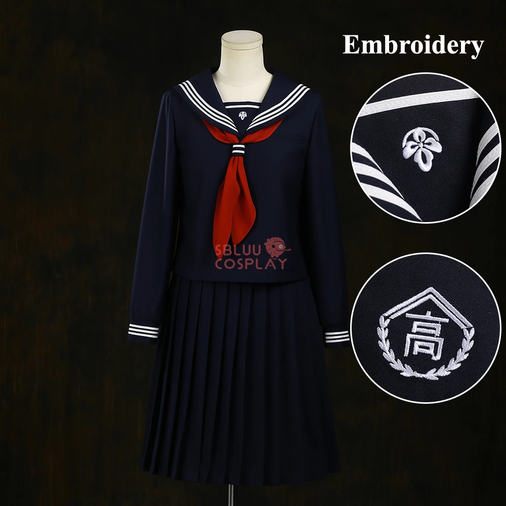 Embroidery Uniform - เอสบลูคอสเพลย์ ชิมิซึ ฮินาโกะคอสเพลย์เครื่องแต่งกายเย็บปักถักร้อยชุดนักเรียนหญิงชุดเจเคชุดปาร์ตี้ฮาโลวีน
