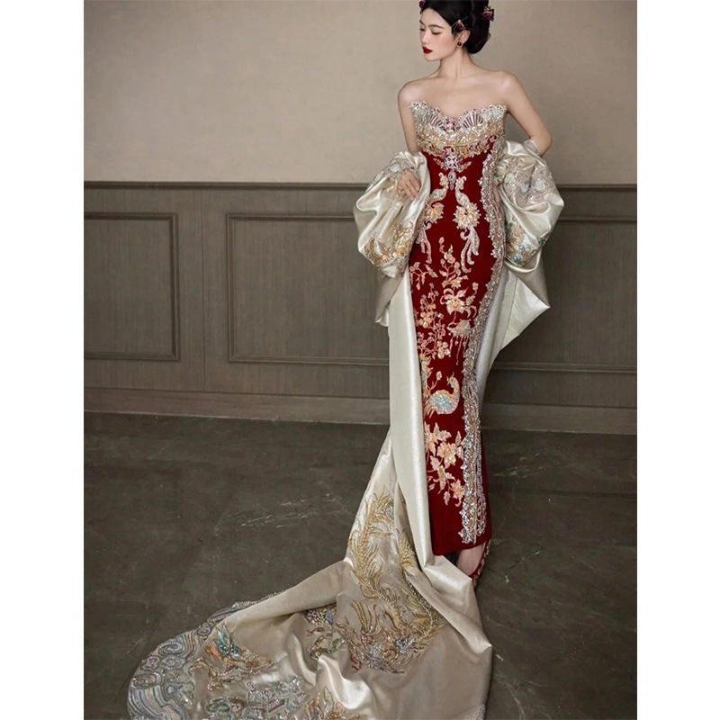 ชุดแต่งงานจีนแบบอินโดนีเซีย คอ - Embroidery In Indonesia บทวิจารณ์และราคา