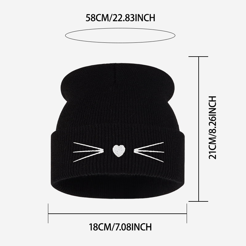 หมวกไหมพรมปักลายหนวดแมวน่ารักร - Embroidery Xmas Decorations บทวิจารณ์และราคา