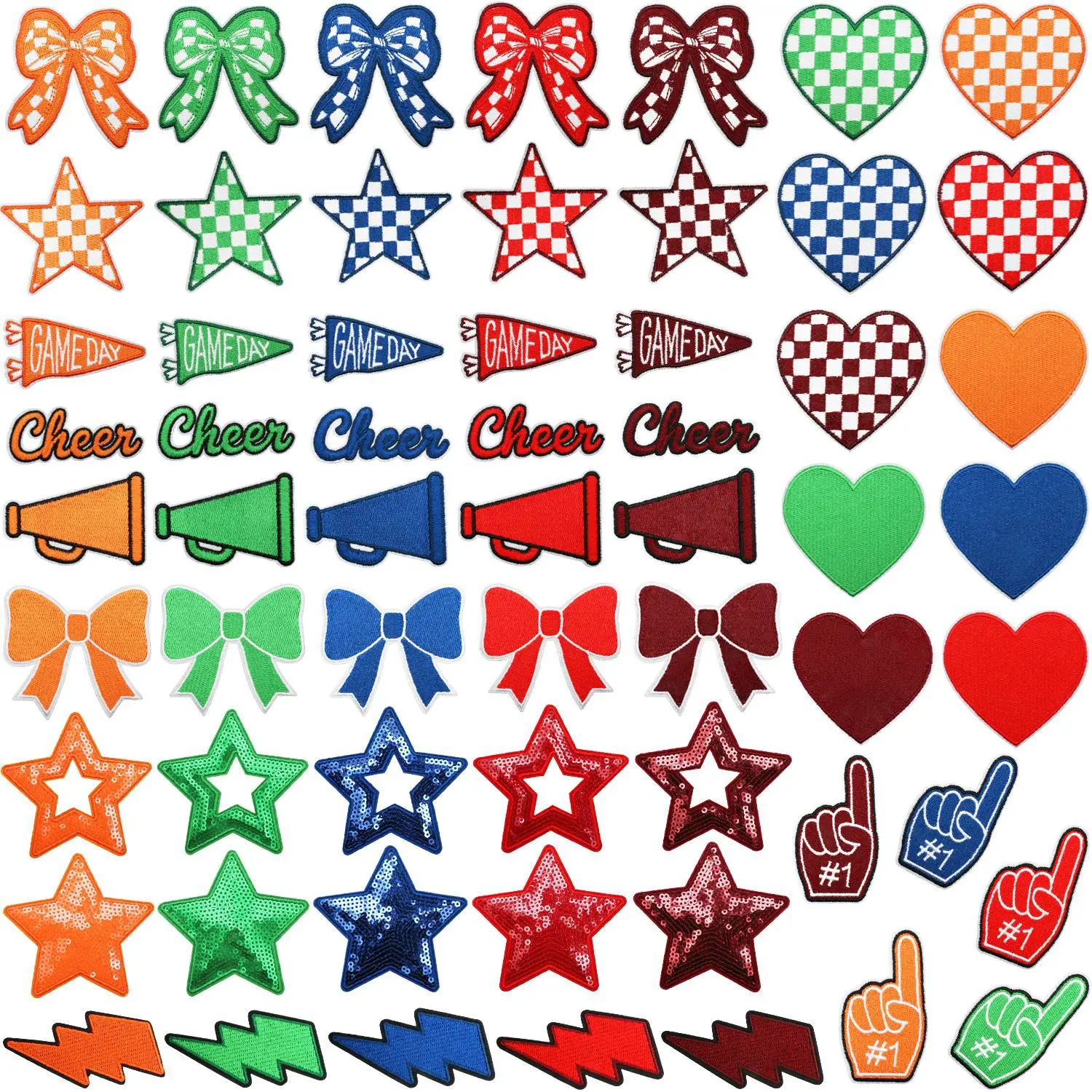 แพทช์ปักลายดาวรักสามสี 1 ชิ้น  - Embroidery Design Love บทวิจารณ์และราคา