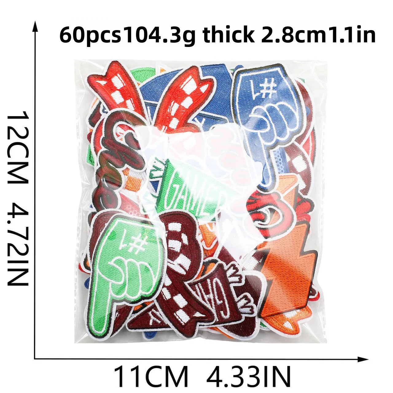 แพทช์ปักลายดาวรักสามสี 1 ชิ้น  - Embroidery Design Love บทวิจารณ์และราคา