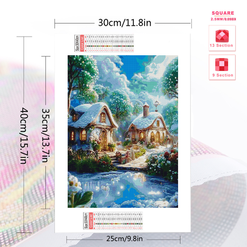 ภาพวาดติดเพชร momoart บ้านภูมิ - Embroidery Garden บทวิจารณ์และราคา