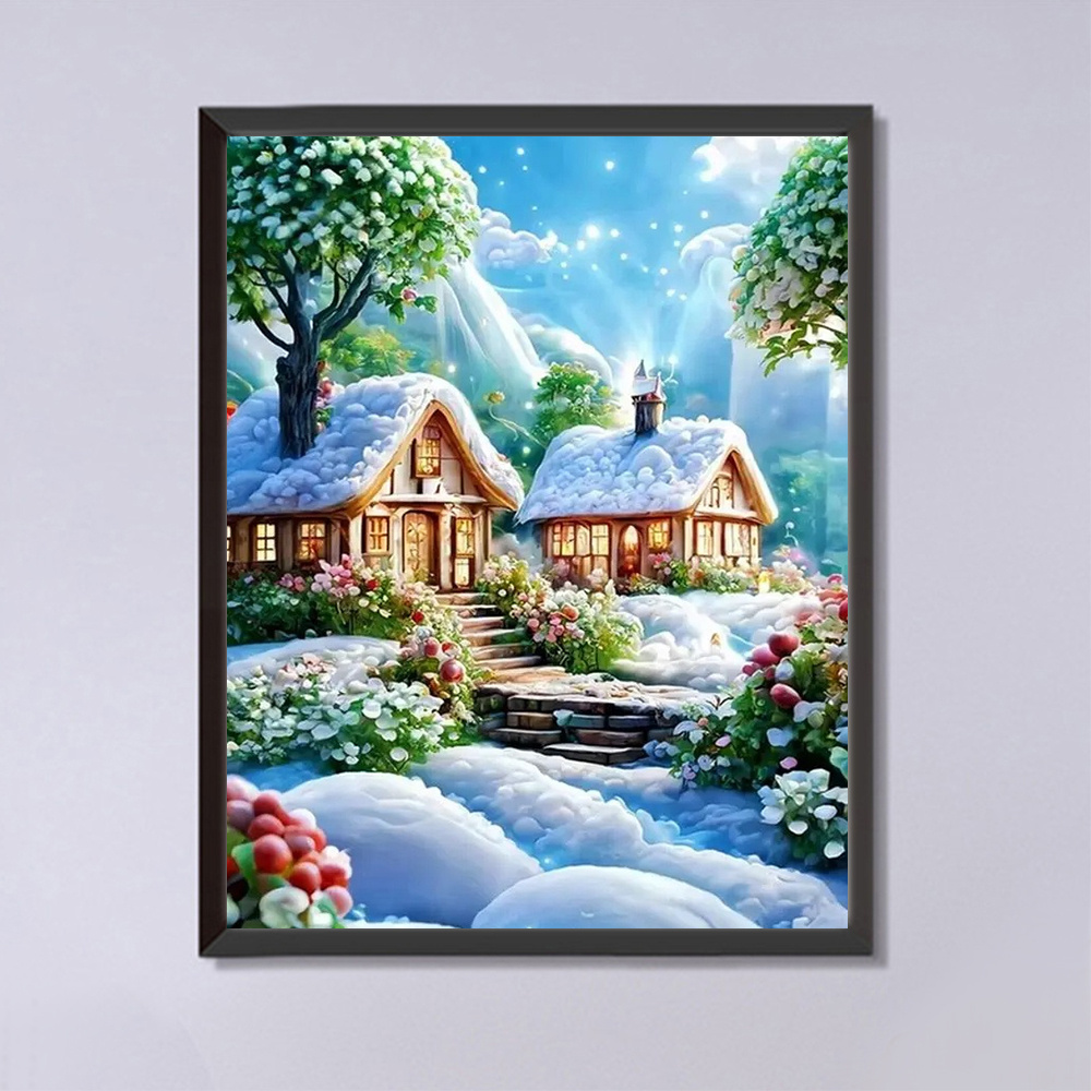 ภาพวาดติดเพชร momoart บ้านภูมิ - Embroidery Garden บทวิจารณ์และราคา