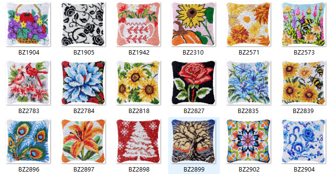 ชุดตะขอเกี่ยวผึ้ง พรมพิมพ์ผ้าใ - Printed Embroidery Kit บทวิจารณ์และราคา