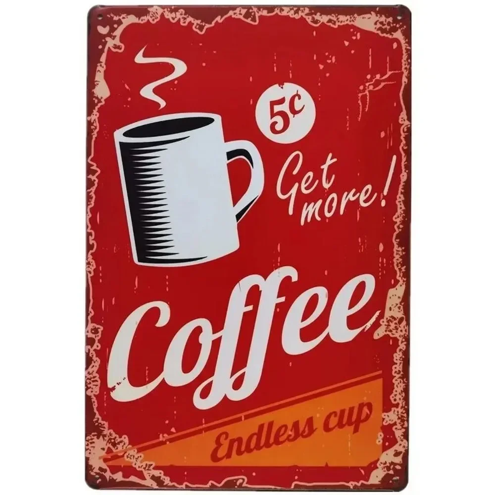 ป้ายโลหะติดผนังลายกาแฟ ของตกแต - Embroidery Garden บทวิจารณ์และราคา