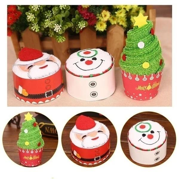 ผ้าขนหนูคริสต์มาส 30*30 ซม. รู - Embroidery Xmas Decorations บทวิจารณ์และราคา