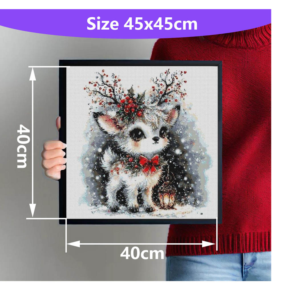 ชุดปักครอสติชเพชรเต็มผืน ลายกว - Embroidery Xmas Decorations บทวิจารณ์และราคา