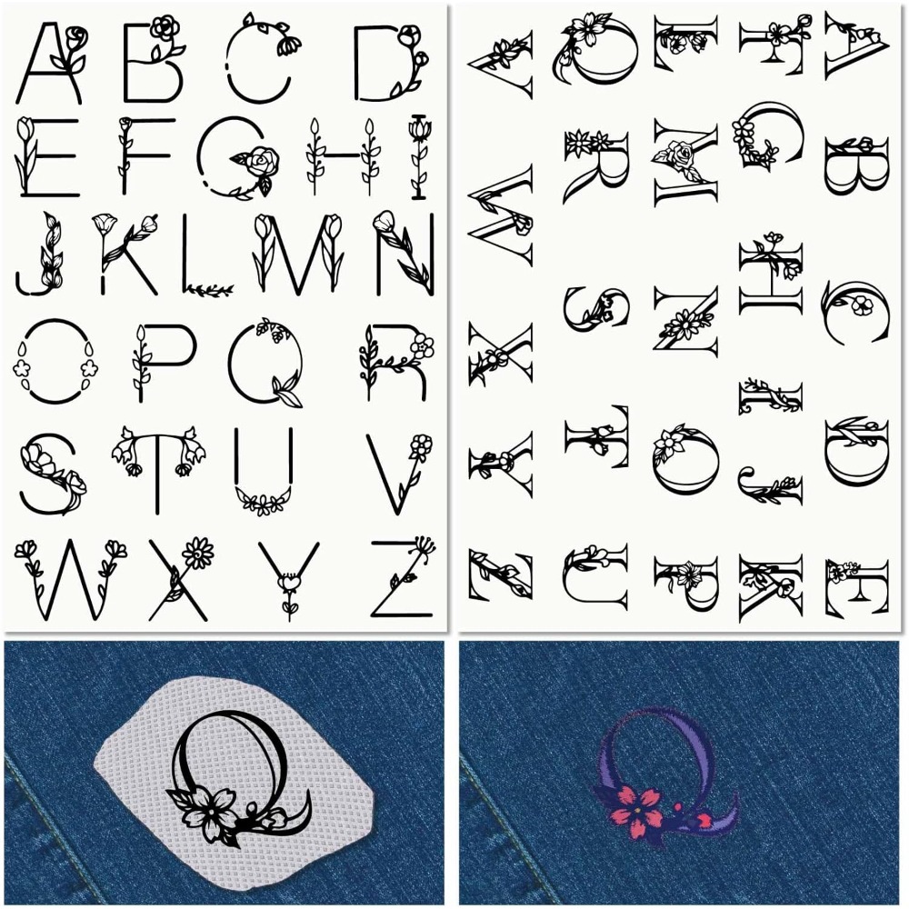 ตัวอักษร A-Z ที่ละลายน้ําได้เย - Printed Embroidery Kit บทวิจารณ์และราคา