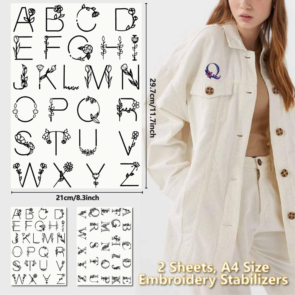 ตัวอักษร A-Z ที่ละลายน้ําได้เย - Printed Embroidery Kit บทวิจารณ์และราคา