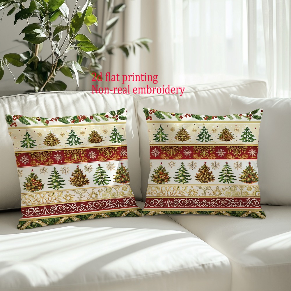 ปลอกหมอนอิงพิมพ์ลายคริสต์มาสแบ - Embroidery Xmas Decorations บทวิจารณ์และราคา