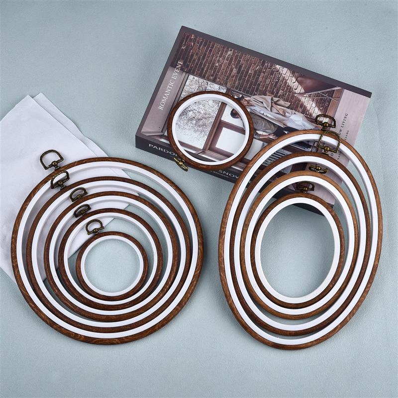 ชุดวงแหวนปักผ้าไม้รูปวงรี วงกล - Stitch Marker Ring บทวิจารณ์และราคา