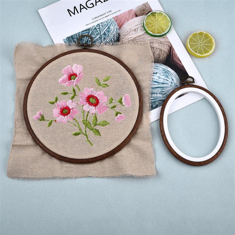ชุดวงแหวนปักผ้าไม้รูปวงรี วงกล - Stitch Marker Ring บทวิจารณ์และราคา