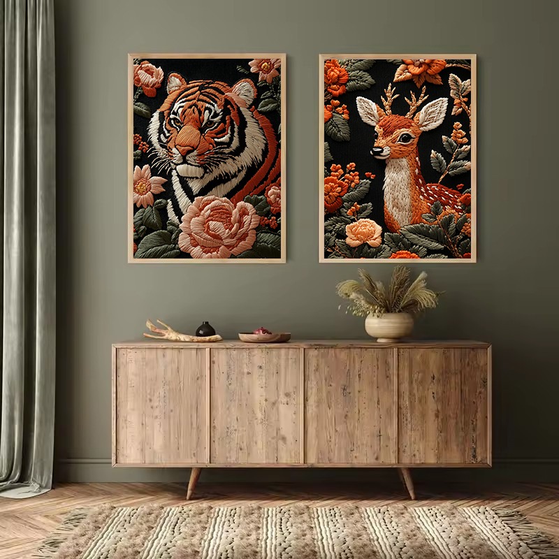 โปสเตอร์ลายปักสไตล์ศิลปะ ภาพสั - Embroidery Artist บทวิจารณ์และราคา
