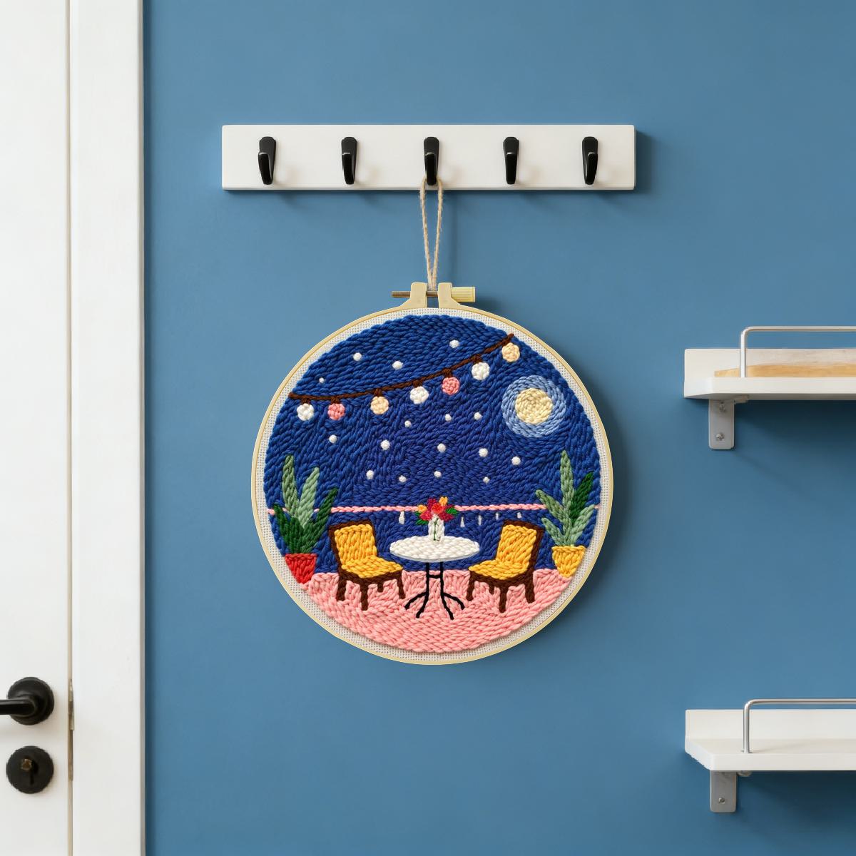 ชุดปักผ้าแบบ Punch Needle ขนาด - Printed Embroidery Kit บทวิจารณ์และราคา