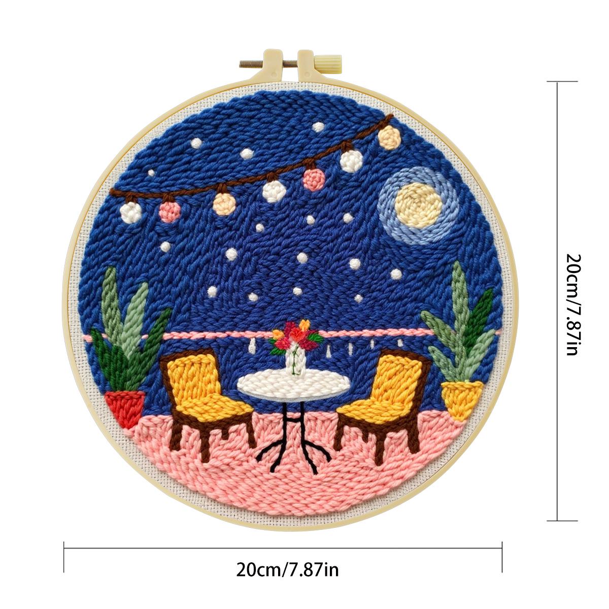 ชุดปักผ้าแบบ Punch Needle ขนาด - Printed Embroidery Kit บทวิจารณ์และราคา