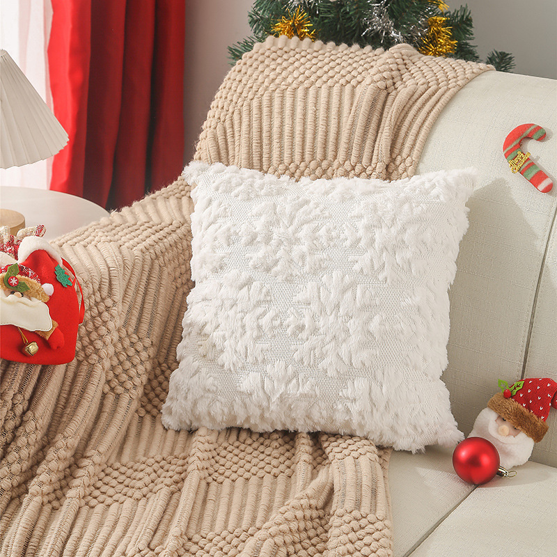 45x45 ซม.คริสต์มาสเกล็ดหิมะเย็ - Embroidery Xmas Decorations บทวิจารณ์และราคา