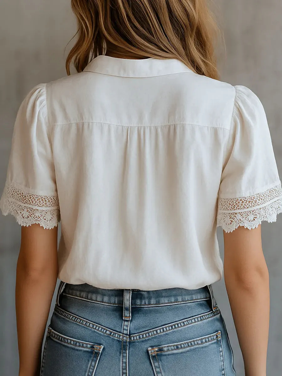 เสื้อเชิ้ตผู้หญิงหรูหรา สไตล์ล - Embroidery On Shirt บทวิจารณ์และราคา