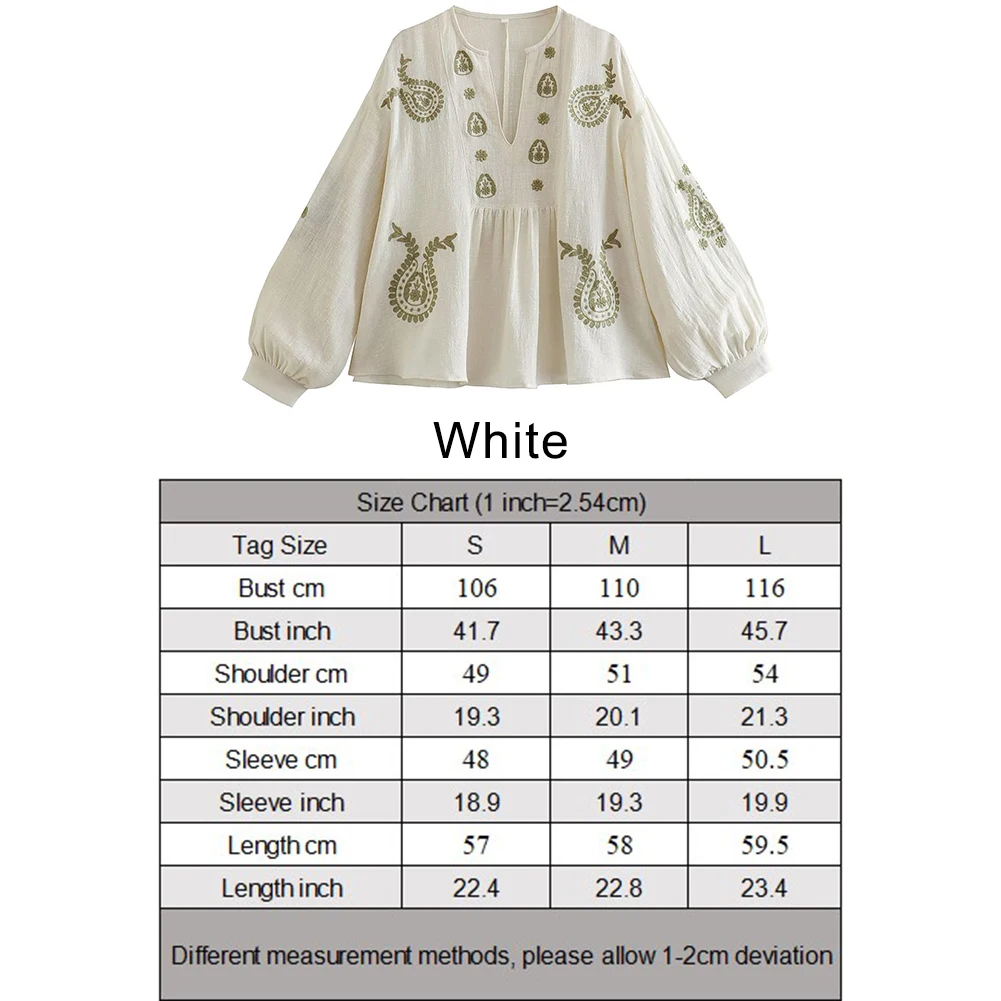 สตรีใหม่หลวมผ้าฝ้ายเย็บปักถักร - Embroidery On Shirt บทวิจารณ์และราคา