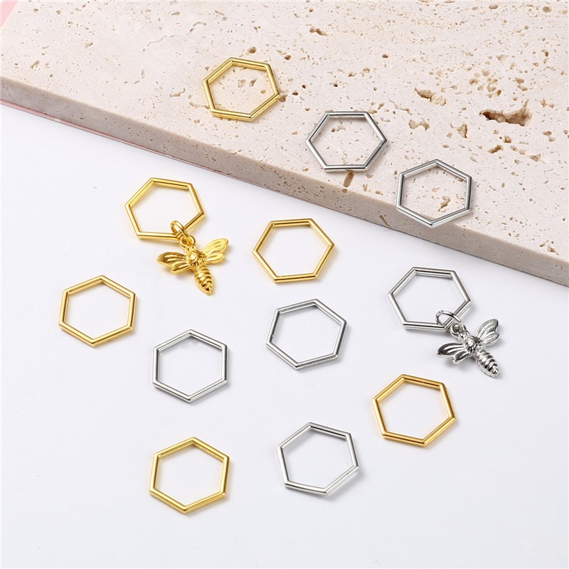 จี้ถักไหมพรมหกเหลี่ยม6ชิ้นมาร์ - Stitch Marker Ring บทวิจารณ์และราคา