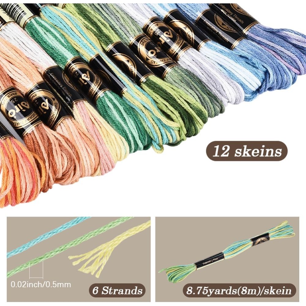 ไหมปักครอสติช 12 ม้วน 105 หลา  - Embroidery Stitches บทวิจารณ์และราคา