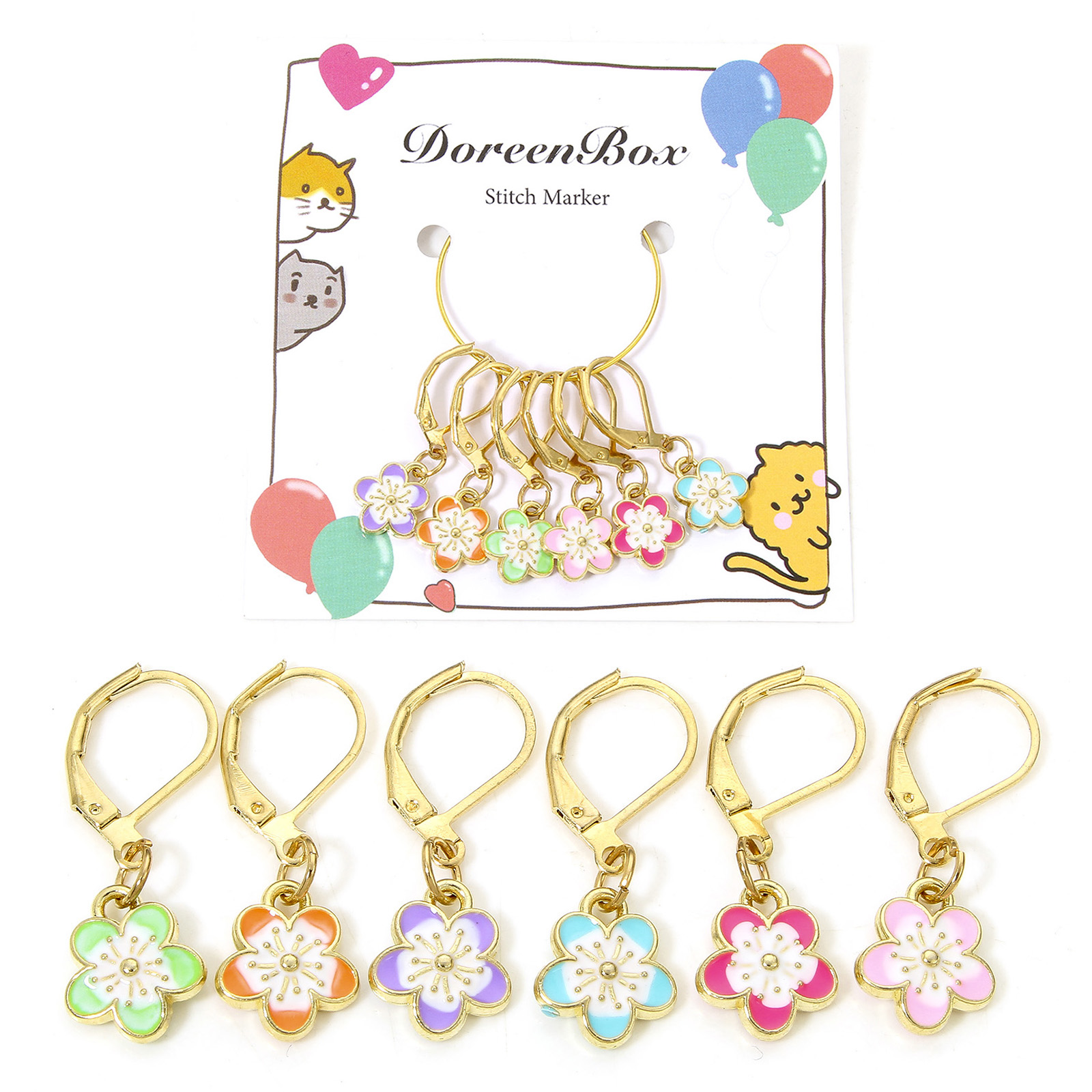 6 ชิ้น/เซ็ตถัก Stitch Markers  - Stitch Marker Ring บทวิจารณ์และราคา