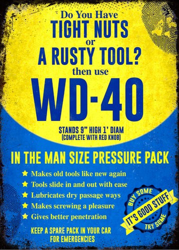 ป้ายโลหะวินเทจย้อนยุค WD40 สเป - Embroidery Garden บทวิจารณ์และราคา