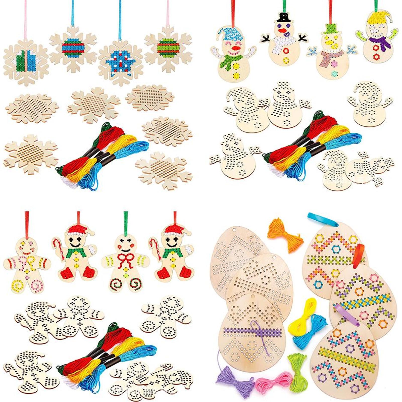 ชุดงานฝีมือปักครอสติชรูปไข่อีส - Embroidery Xmas Decorations บทวิจารณ์และราคา