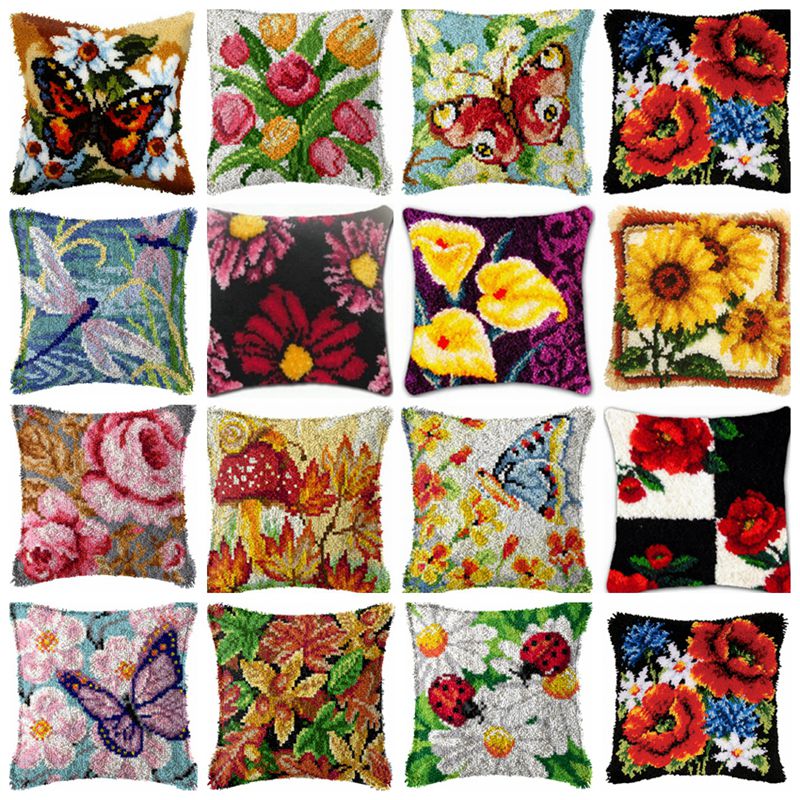 ชุดสลักลายดอกไม้สำหรับงานเย็บป - Printed Embroidery Kit บทวิจารณ์และราคา