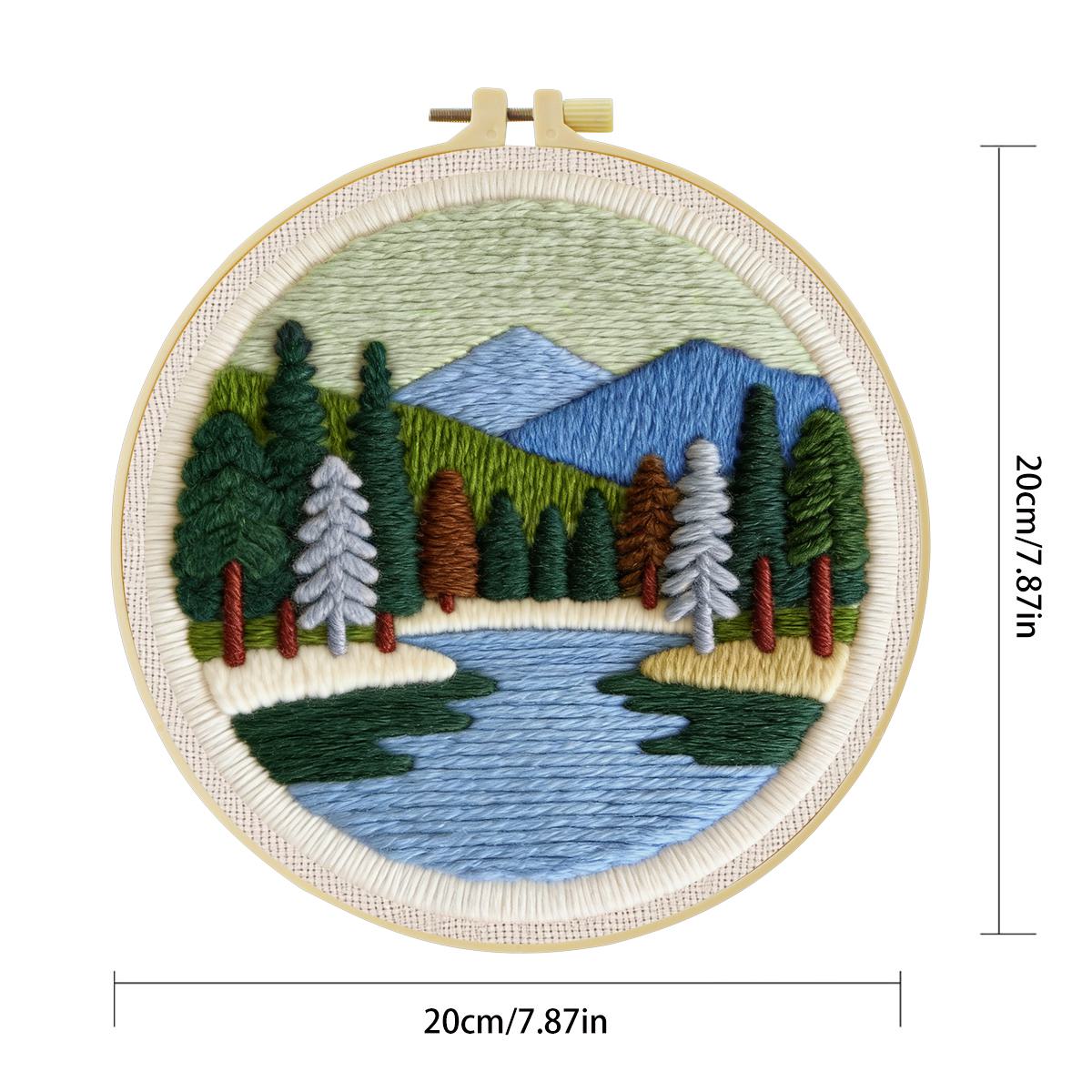 ชุดปักเข็มฉลุลายวิวทิวทัศน์ ขน - Printed Embroidery Kit บทวิจารณ์และราคา