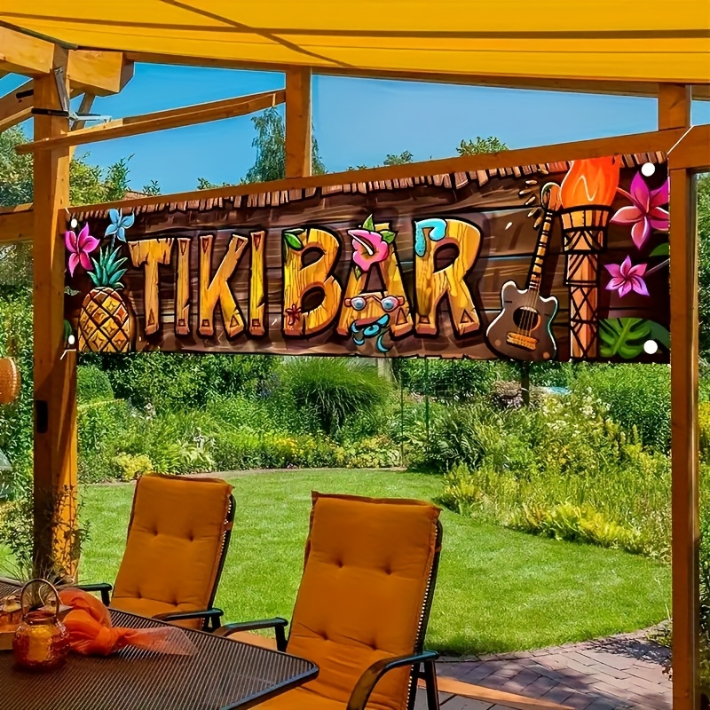 Tiki Barแบนเนอร์Tropical Hawai - Embroidery Garden บทวิจารณ์และราคา