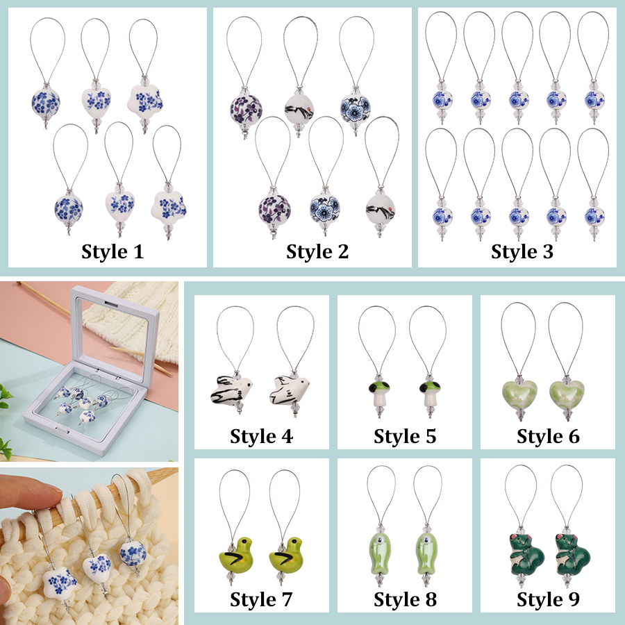 ปากกามาร์คเกอร์เย็บผ้าลายพอร์ซ - Stitch Marker Ring บทวิจารณ์และราคา