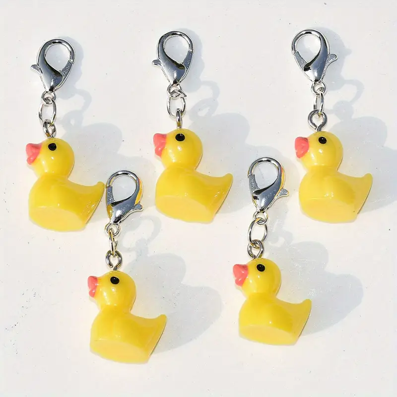 5pcs Lobster Clasp เรซิ่นเป็ดจ - Stitch Marker Ring บทวิจารณ์และราคา