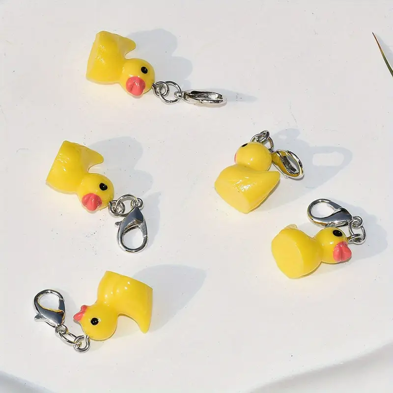 5pcs Lobster Clasp เรซิ่นเป็ดจ - Stitch Marker Ring บทวิจารณ์และราคา
