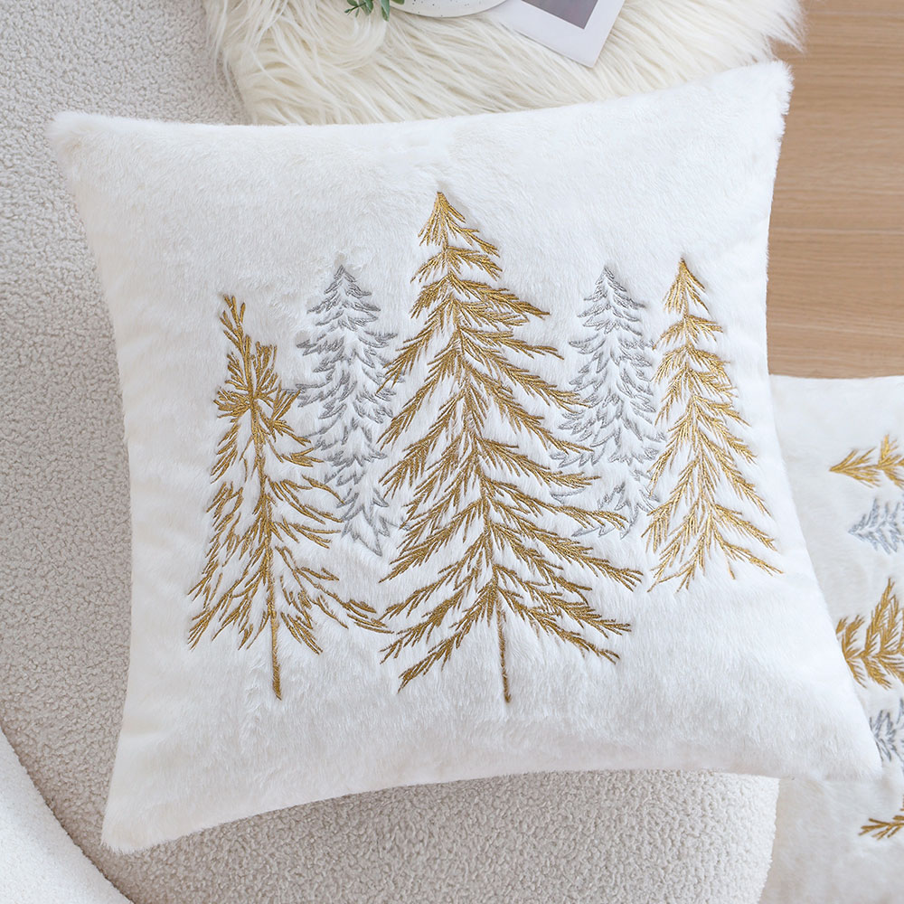 ปลอกหมอนขนกระต่ายเทียมลายคริสต - Embroidery Xmas Decorations บทวิจารณ์และราคา