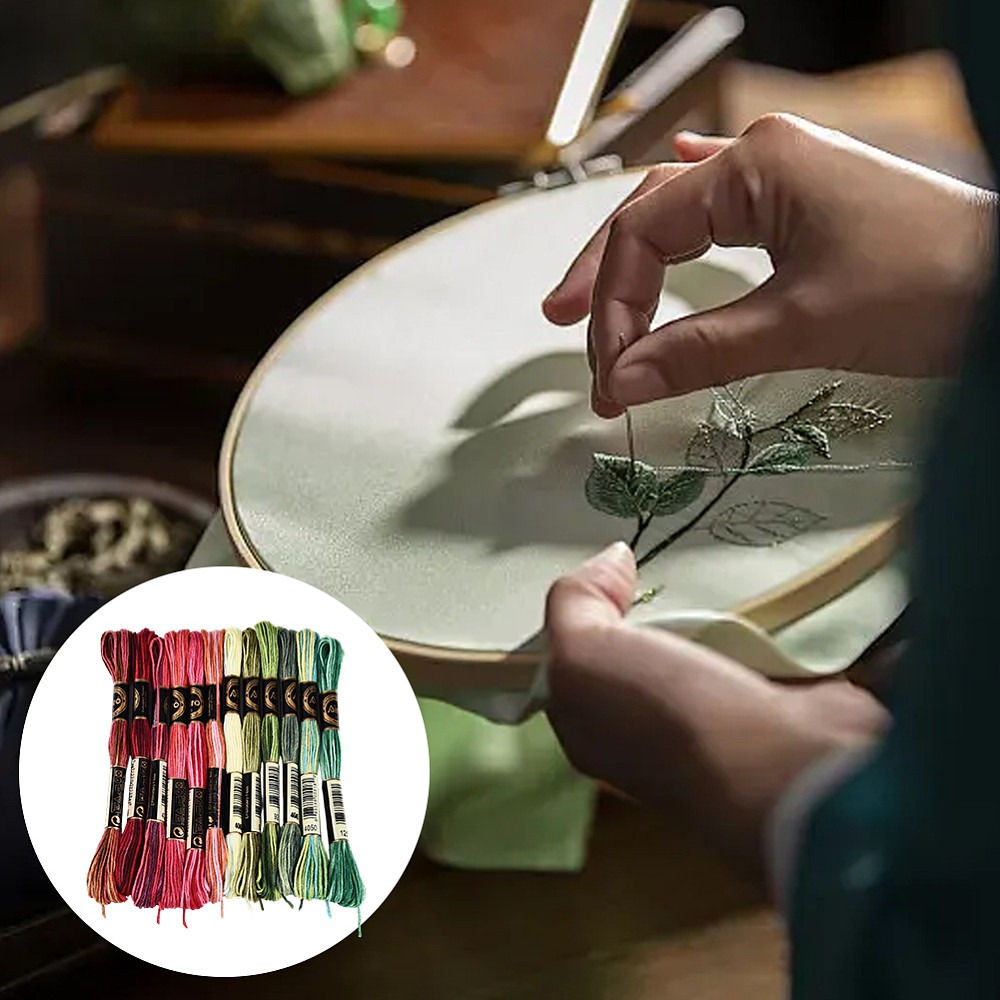 ด้ายปักไหมพรม 105 หลา 6 เส้น ด - Embroidery Stitches บทวิจารณ์และราคา