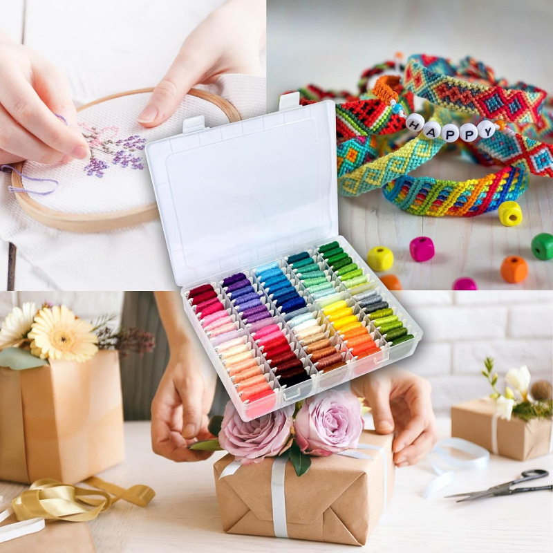 ชุดด้ายปักผ้าฝ้าย 100% พร้อมกล - Embroidery Stitches บทวิจารณ์และราคา