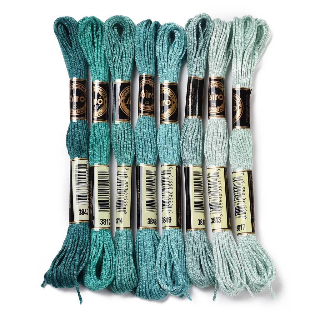 1 ชุด 8 ม้วน ไหมปักโพลีเอสเตอร - Embroidery Stitches บทวิจารณ์และราคา