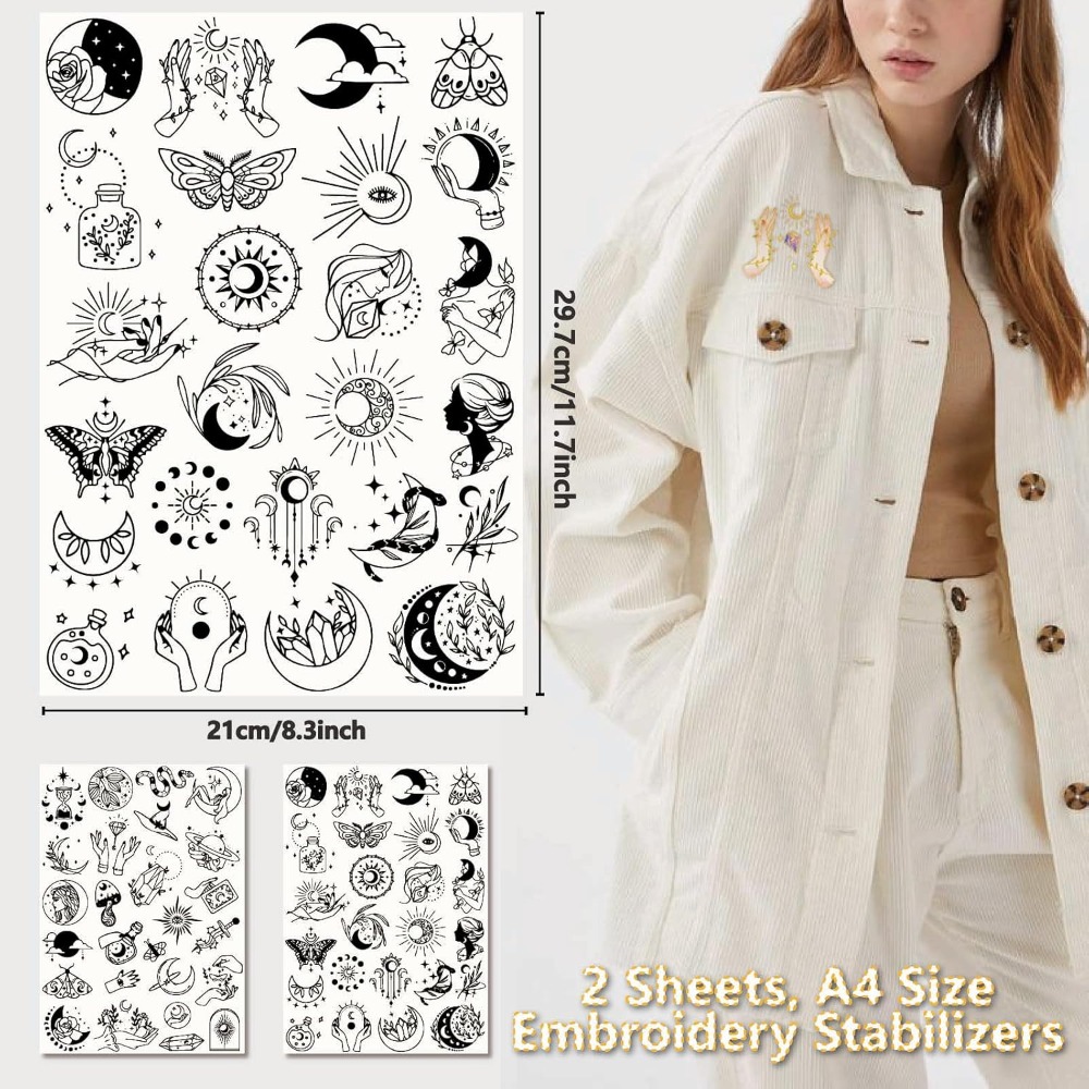 51 ชิ้น Boho Moon Sun น้ําเย็บ - Embroidery Stitches บทวิจารณ์และราคา